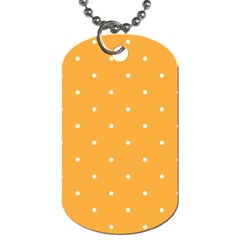 Mages Pinterest White Orange Polka Dots Crafting Dog Tag (two Sides) by Alisyart