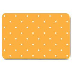 Mages Pinterest White Orange Polka Dots Crafting Large Doormat 