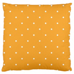 Mages Pinterest White Orange Polka Dots Crafting Large Flano Cushion Case (one Side) by Alisyart