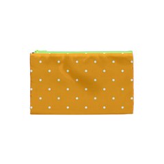 Mages Pinterest White Orange Polka Dots Crafting Cosmetic Bag (xs) by Alisyart