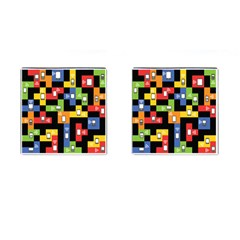 Mobile Phone Signal Color Rainbow Cufflinks (square) by Alisyart