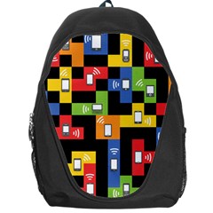 Mobile Phone Signal Color Rainbow Backpack Bag