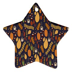Macaroons Autumn Wallpaper Coffee Ornament (star) by Alisyart