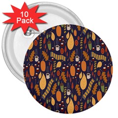 Macaroons Autumn Wallpaper Coffee 3  Buttons (10 Pack)  by Alisyart