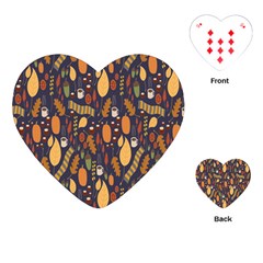 Macaroons Autumn Wallpaper Coffee Playing Cards (heart)  by Alisyart