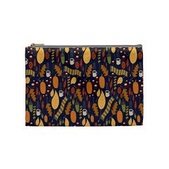 Macaroons Autumn Wallpaper Coffee Cosmetic Bag (medium) 