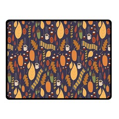 Macaroons Autumn Wallpaper Coffee Double Sided Fleece Blanket (small)  by Alisyart