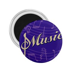 Music Flyer Purple Note Blue Tone 2 25  Magnets by Alisyart