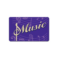 Music Flyer Purple Note Blue Tone Magnet (name Card) by Alisyart