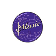 Music Flyer Purple Note Blue Tone Hat Clip Ball Marker (4 Pack) by Alisyart