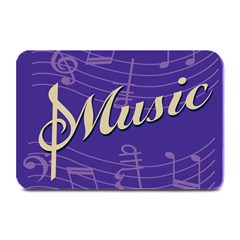 Music Flyer Purple Note Blue Tone Plate Mats by Alisyart