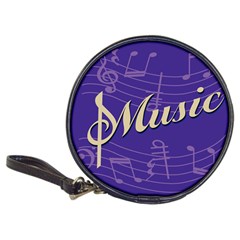 Music Flyer Purple Note Blue Tone Classic 20-cd Wallets by Alisyart