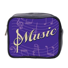 Music Flyer Purple Note Blue Tone Mini Toiletries Bag 2-side by Alisyart