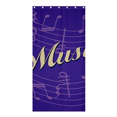 Music Flyer Purple Note Blue Tone Shower Curtain 36  X 72  (stall) 