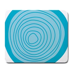 Mustard Logo Hole Circle Linr Blue Large Mousepads by Alisyart