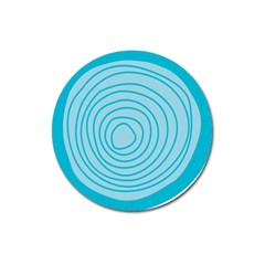 Mustard Logo Hole Circle Linr Blue Magnet 3  (round) by Alisyart