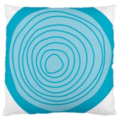 Mustard Logo Hole Circle Linr Blue Large Cushion Case (two Sides)