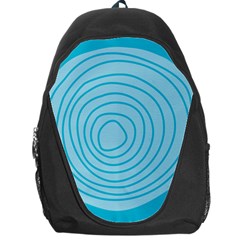 Mustard Logo Hole Circle Linr Blue Backpack Bag