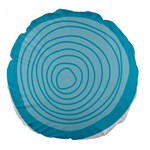 Mustard Logo Hole Circle Linr Blue Large 18  Premium Flano Round Cushions Front