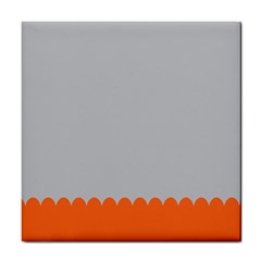 Orange Gray Scallop Wallpaper Wave Tile Coasters