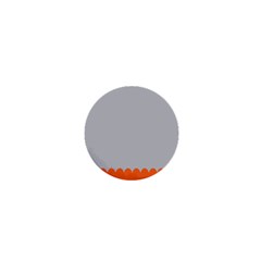 Orange Gray Scallop Wallpaper Wave 1  Mini Buttons