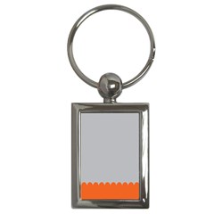 Orange Gray Scallop Wallpaper Wave Key Chains (rectangle) 