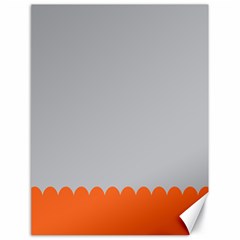 Orange Gray Scallop Wallpaper Wave Canvas 18  X 24  