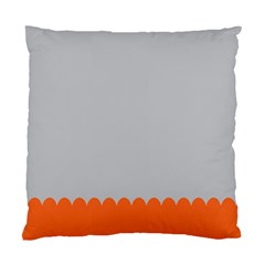 Orange Gray Scallop Wallpaper Wave Standard Cushion Case (two Sides) by Alisyart