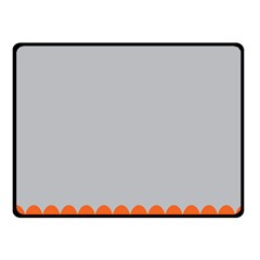 Orange Gray Scallop Wallpaper Wave Fleece Blanket (small)