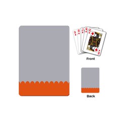 Orange Gray Scallop Wallpaper Wave Playing Cards (mini) 