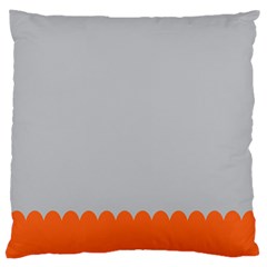 Orange Gray Scallop Wallpaper Wave Large Cushion Case (two Sides) by Alisyart