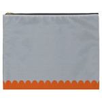 Orange Gray Scallop Wallpaper Wave Cosmetic Bag (XXXL)  Front
