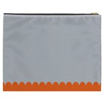 Orange Gray Scallop Wallpaper Wave Cosmetic Bag (XXXL)  Back