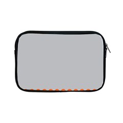 Orange Gray Scallop Wallpaper Wave Apple Ipad Mini Zipper Cases