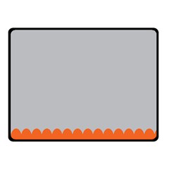 Orange Gray Scallop Wallpaper Wave Double Sided Fleece Blanket (small) 