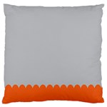 Orange Gray Scallop Wallpaper Wave Large Flano Cushion Case (One Side) Front