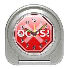 Oops Stop Sign Icon Travel Alarm Clocks