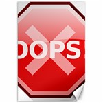 Oops Stop Sign Icon Canvas 20  x 30   19.62 x28.9  Canvas - 1