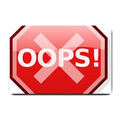 Oops Stop Sign Icon Small Doormat 