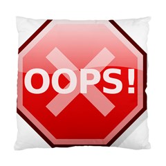 Oops Stop Sign Icon Standard Cushion Case (two Sides)