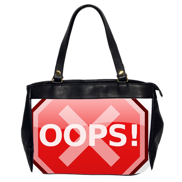 Oops Stop Sign Icon Office Handbags (2 Sides) 