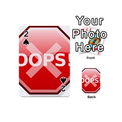 Oops Stop Sign Icon Playing Cards 54 (mini) 