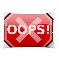 Oops Stop Sign Icon Pillow Case (two Sides) by Alisyart