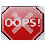 Oops Stop Sign Icon Cosmetic Bag (XXXL)  Front