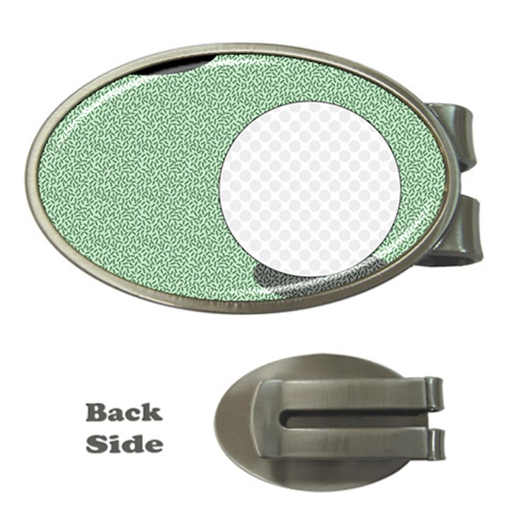 Golf Image Ball Hole Black Green Money Clips (Oval) 