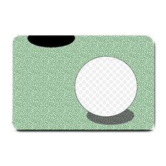 Golf Image Ball Hole Black Green Small Doormat 