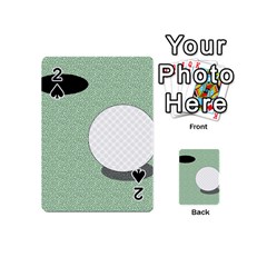 Golf Image Ball Hole Black Green Playing Cards 54 (mini) 