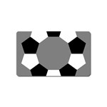 Pentagons Decagram Plain Black Gray White Triangle Magnet (Name Card) Front