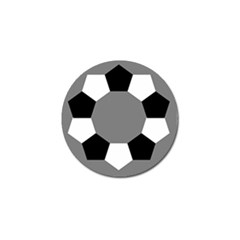 Pentagons Decagram Plain Black Gray White Triangle Golf Ball Marker (4 Pack)