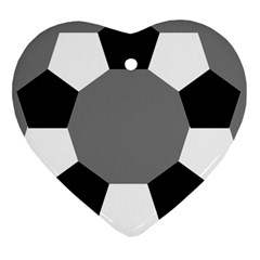 Pentagons Decagram Plain Black Gray White Triangle Heart Ornament (two Sides)